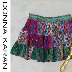 DKNY Skirt Boho Frilly Juniors Sz 9